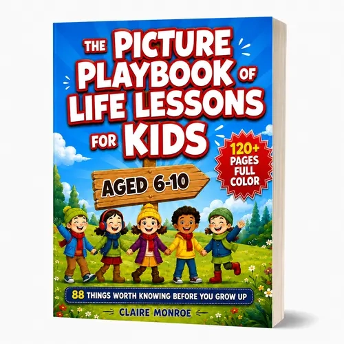 Claire Monroe Full-Color Illustrated Children’s Book - 6-10 Age Group Social Skills Guide with 88 Lessons, Graphic Layout, for Parents & Homeschoolers (Classroom Use)