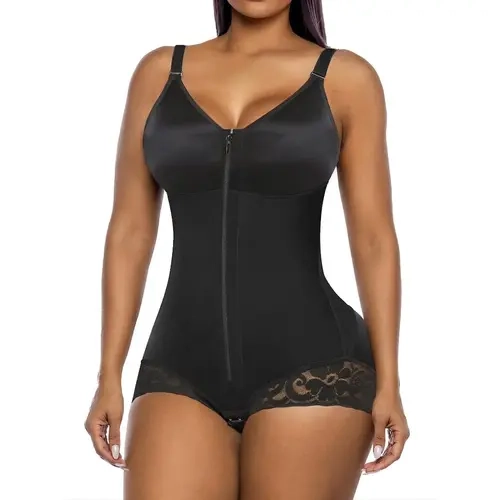 Women's Overbust Faja Compression Shapewear Underwear - High Compression, Dual-Layer Performance Mesh & Cloth, Lace Brief, Internal Hooks, Customizable Secure Fit, Easy Restroom Access, Tummy & Elegant Curve Shaping, 30-Day Guarantee