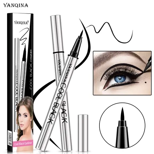 Vegan Jet Black Creamy Gel Eyeliner Pen - Waterproof, Long-Lasting, Smudge-Proof, Durable, Silky Smooth Matte Cosmetic for Adults with Normal Skin, Flawless Eye Makeup, 24-Month Shelf Life, Regular Edition, Single Item