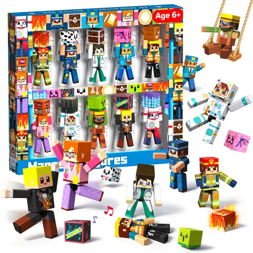Magnetopia 10 PCS Magnetic Figures - Community Career DIY Playset, Magnetic Blocks Building Sets with Rotatable People, Open Ended Play Kids Toys for Boys & Girls Ages 6+, Birthday Gift,sohochic