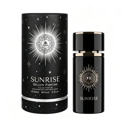 Sellion Sunrise Eau De Parfum Atomizer Spray (100ml/3.3Oz) - Cruelty-Free Oriental Modern Men's Fragrance, Summer Vibes Aromatic Citrus Woody Scent, Resin Olibanum Cedar, Golden Citrus Scent, Woody Aromatic Fragrance Gift for Him,sohochic