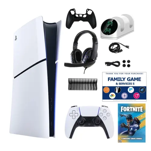 PS5 Slim Digital Chaos with Accessories Kit & Voucher