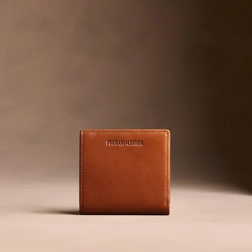 Portland Leather Luxe Slim Wallet - Real Leather Minimalist Bifold Wallet