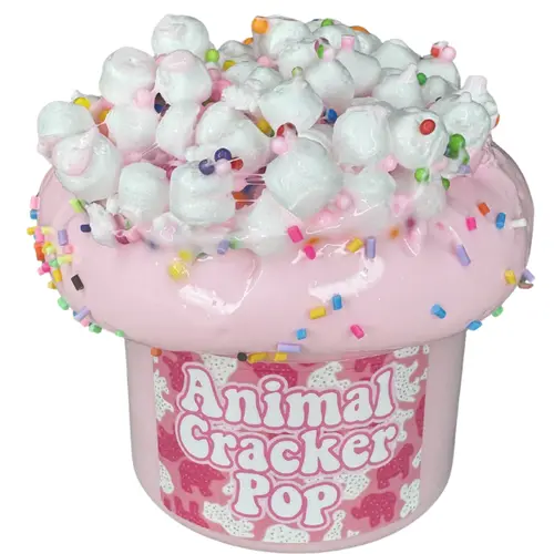 Animal Cracker Pop Marshmallow Bead Semi Floam DIY Kit Scented Slime