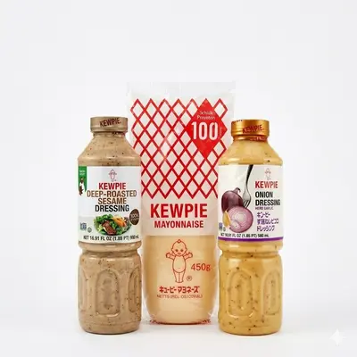 Kewpie Salad Dressing Essentials 3-Pack Bundle: Deep-Roasted Sesame Dressing (500ml), Roasted Onion (500ml) & Original Mayonnaise (450g) - Authentic Japanese Umami Trio - Value Pack - Asia’s No.1 Selling Flavor Trio!