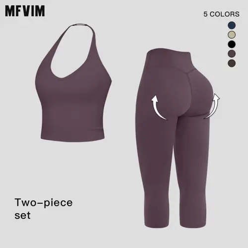 MFVIM Women's 2-Piece Slimming Sports Set - Casual Commuter Tank Top Yoga Outfit, Gym Set for Workout & Gym Workout Women, 2 Piece Sets,travel essentials,camping essentials,back to school,back to school haul,sohochic