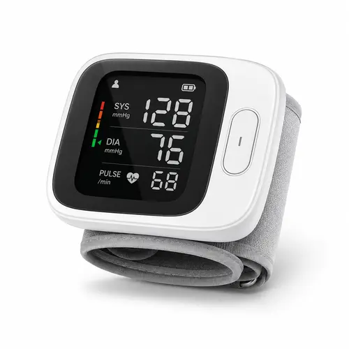 Only Black  Wrist Blood Pressure Cuff, Wrist Blood Pressure Monitor LedDisplay, with Carrying Case, Health Monitoring Adjustable, good gift choice