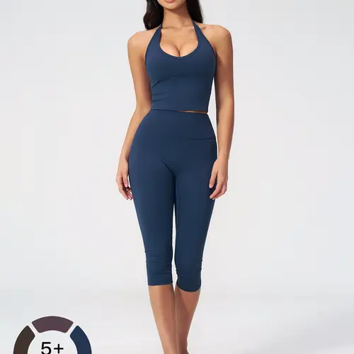 Viral Trendy Tank Top & High Waist Capri Pants 2 Piece Set, Slim Fit Tummy Control, Casual Summer, Comfortable and Stylish