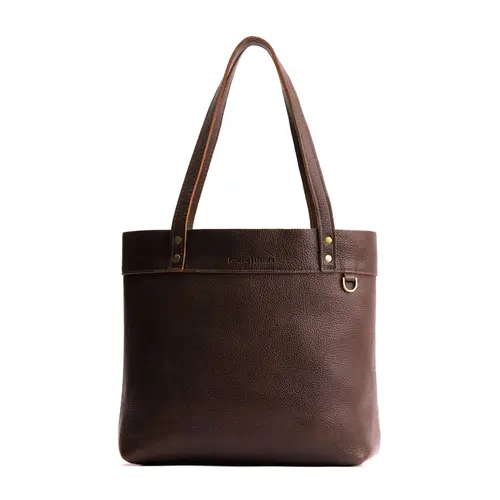 Portland Leather Montana Tote Bag - Real Leather Work & College Laptop Tote with D-Ring