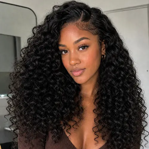 [NEW]CurlyMe Wear Go Glueless Indian Curly Human Hair Wig Thick & Full Defined Curls 13x6 Pre-Bleached Knots Pre-Cut Full Lace Frontal Wig with Elastic Drawstring #SohoChic #TikTokShopBackToSchool