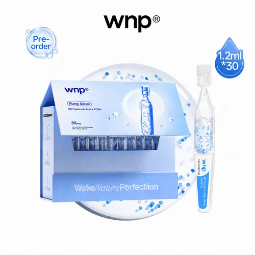 [NEW] WNP Plump Serum | 3% 8D Hyaluronic Acid + PDRN Blue Beads | Ultra-Low Molecular HA & 10 Peptide Complex | Long-Lasting Hydration for Plump | Smooth, Firm-Looking Skin