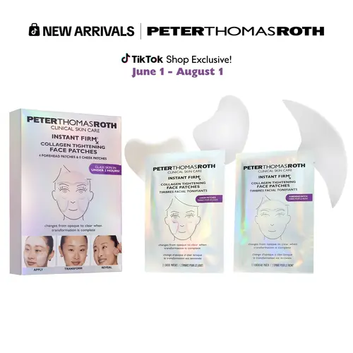 Peter Thomas Roth Collagen Tightening Face Patches, Glass Skin Face Mask Color Changing