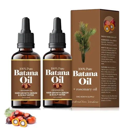 100% Organic Batana Oil Serum Pack (3PCS) - Rosemary-Infused Hair Growth Oil, Hair Care Products, Batana Oil Hair Growth,sohochic