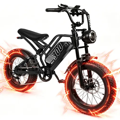 ESKUTE V300 Mountain Electric Bike for Adults, 20" x 4.0" All-Terrain Fat Tire Ebike with 1500W Motor, Full Suspension & 48V 20.8Ah Battery for Off-Road Commuting