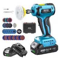 SEESII Cordless Right Angle Die Grinder Kit, 24500 RPM Brushless Angle Grinder with 4 Variable Speeds, 2x 2.0Ah Batteries, 27pcs Accessories, for Grinding, Polishing, Rust Removal & Cutting
