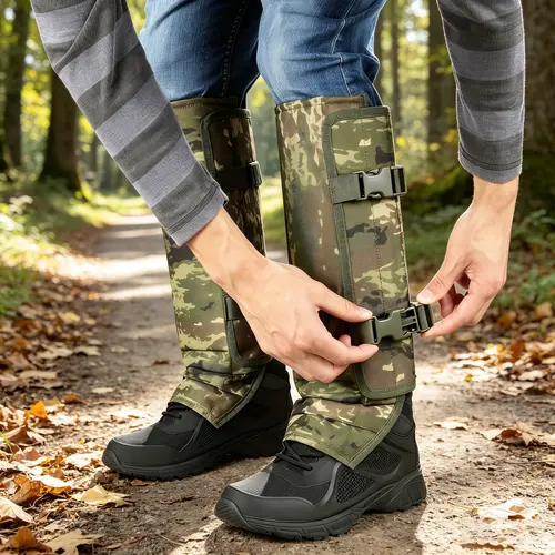 Unisex Adjustable Snake-Resistant Leg Gaiters, Abrasion-Resistant Durable Fabric Leg Sleeve Protective Gear for Hunting, Hiking