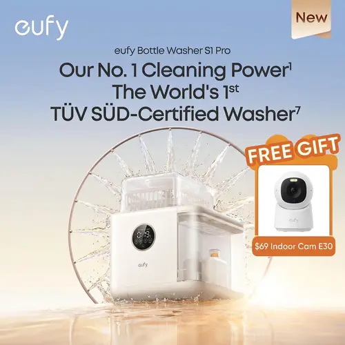 [LIVE] NEW eufy S1 Pro Bottle Washer,  Built-in Water Softener, All-in-One 3D HydroBlast Washer, 212°F Steam Sterilizer & Thoroughly Fast Dryer, Largest 10-Bottle Capacity, Smart App Control, Hands-Free.