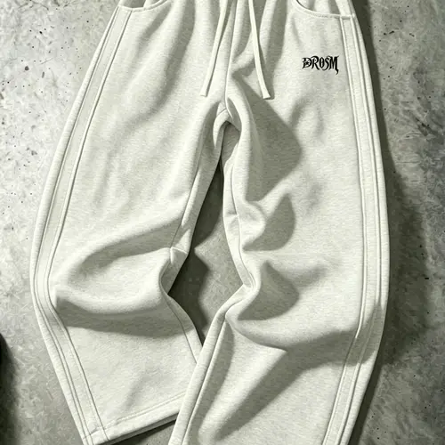 Men’s fashion casual athletic sweatpants with pocket print design and adjustable drawstring, suitable for autumn and winter wear.,sohochic