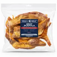 Beef Scapula Dog Chews (1 Lb.) 100% Natural Free Range, Grass Fed Beef - Loaded with Glucosamine and Chondroitin to Support Joint Health