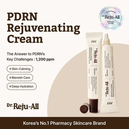 [Official] Dr.Reju-All Advanced PDRN Rejuvenating Cream - Salmon DNA PDRN, 99% Pure 1200 ppm, Korean Pharmacy Distributed, Radiant Natural Hydration Boost, Fragrance Free Sensitive Skin Face Moisturizer, Smooth Lightweight with Hyaluronic Acid, Plump Skin