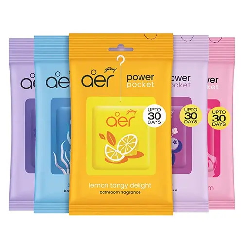 Aer Power Pocket Disposable Aromatizer Bundle - 5 x 3 Pack (15 Units Total) with Advanced Aromatic Technology, Carefully Picked Scents, Sleek Colorful Design, Bathroom Freshen, Guest-Ready Home Fragrance Decor Accessory