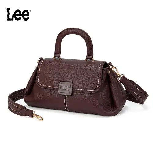 Lee Casual Leather-Style Satchel Bag, Adjustable Wide Strap, Top Handle & Crossbody 2-Way Wear, Commuter Tote, Perfect for Daily & Work, Ideal Gift for Her