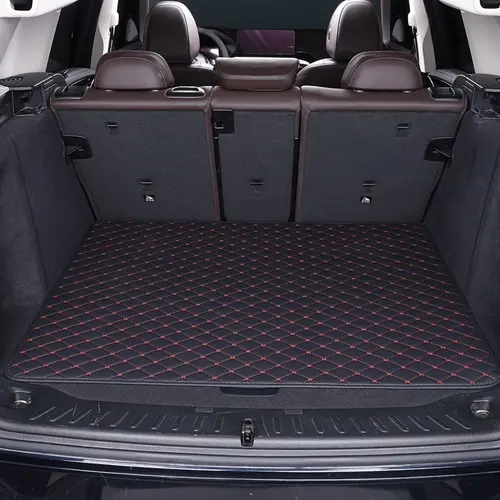 Universal Car Trunk Mat, Faux Leather, Diamond Pattern Design, Durable Trunk Protector, Suitable for Sedans/Suvs/Hatchbacks, Car Interior Decor