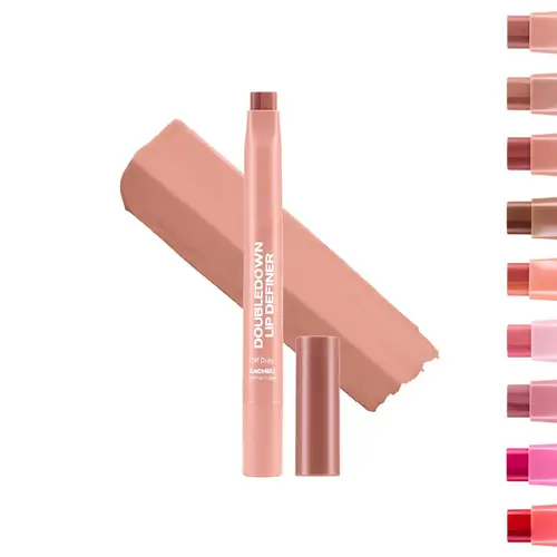 sacheu DoubleDown Lip Definer - 2-in-1 Lip Liner & Balm, Long-Lasting K-Beauty Lipstick with Satin Finish, Avocado Oil & Vitamin E