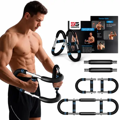Twister Arm Trainer Chest Workout Equipment Adjustable Shaker Twister Arm Trainer for Men Women, Portable Power Chest Clip Muscle Fitness with Detachable Design