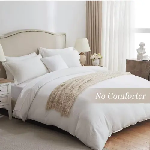 【Only 1 Gift Per Customer】【Random Color & Size】Lightweight Breathable Wrinkle-Free Brushed Microfiber  Bed Sheet Set  Twin, Bright White, Solid
