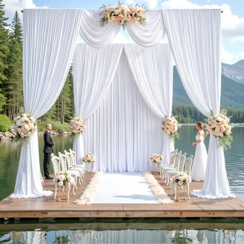 6-Panel Polyester Photo Backdrop Curtains - 5x10FT Wrinkle-Free Drapes, Christmas Photo Booth Backdrop & Banners for Wedding Photography, Party Decor, Home & Festive Supplies,sohochic