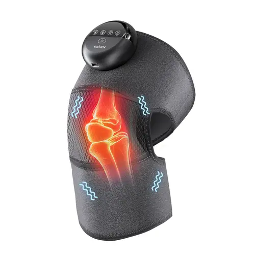 ENCHEN Cordless Knee Massager with Heat Vibration for Pain Relief - Electric Heated Knee Brace with 4 Heat Levels and 6 Massage Mode, Gifts for Men Women,sohochic