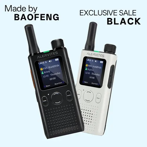 Alervites AT1 Portable PoC Walkie Talkie - Lifetime Free No Hidden Fees, Supports Multiple Groups, Fast Team Setup, 5000mi Long Range, Business-Focused, Engagement-Ready, Includes Batteries，Outdoor Camping, Logistics,sohochic