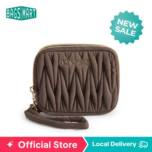 【NEW IN】BAGSMART Small Wallet, Compact 4.7"×3.5" Zipper Wristlet Purse, Water Resistant Lightweight Card Holder Coin Pouch for Women Daily Use & Gift sohochic