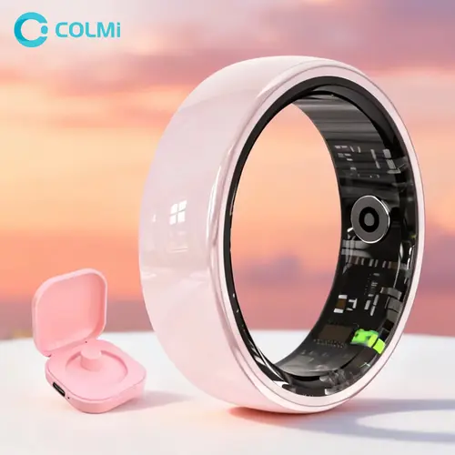 COLMI R02 Silicone Cer Smart Ring, Electronic Wearable Device with Temperature Monitoring, AI Sleep Cycle Reminder, Fitness Tracking for Women (No Subscription),back to school,back to school haul,sohochic