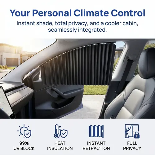 Car Window Curtains ,Summervibes, Summer Essentials, Privacy Shade, Car Sunshade, Full Blackout Window Cover, UV Blocking Heat Insulation Curtain, Portable Foldable Car Curtain, No Drilling Easy Install, Perfect for Travel Camping Sleeping