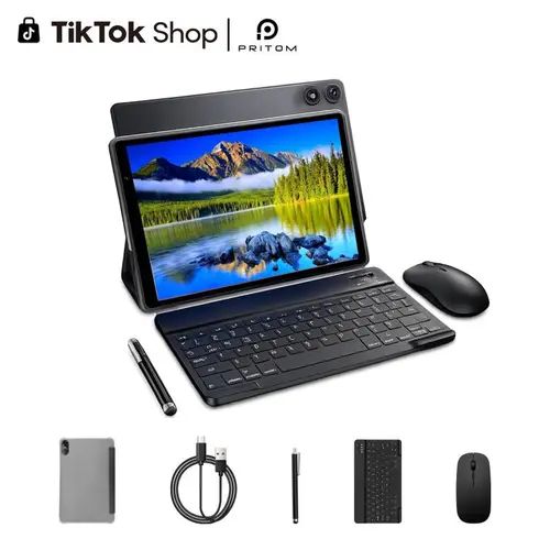 [Back To School]PRITOM 10 Inch New Tablet With Android 16 5G WiFi 12GB 3+9 RAM 32GB 1TB Expandable ROM 6000mAh Battery Perfect for Work and Play UpgradeYour Tech Long Lasting Power Versatile Device Best School Gift & FathersDayGift, Fathers Day, Tablets,s