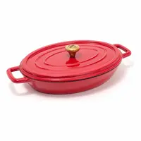 Geoffrey Zakarian 2.75-qt Cast Iron Oval Casserole w/Lid