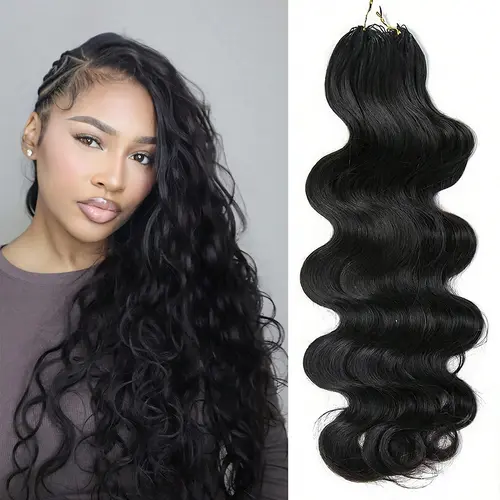 OQ HAIR Body Wave Feather Crochet Human Hair Extensions Miracle Knots Pre-Separated Crochet Braid Hair Extensions Human Hair Natural Color 50g/Pack #SohoChic #TikTokShopBackToSchool