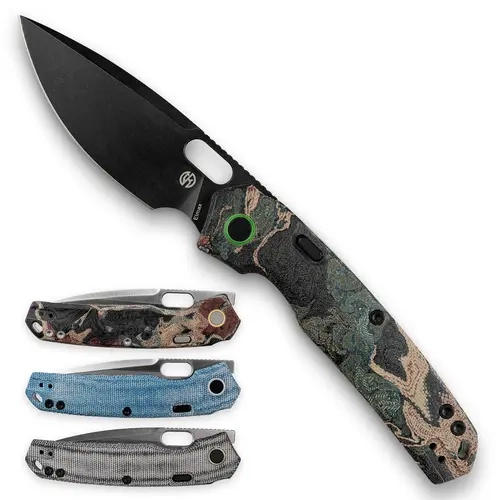 Vosteed Psyop EDC Folding Knife – 3.32" Elmax Drop Point Blade, Norplex UltreX Micarta Handle, Top Liner Lock, Smooth Ceramic Bearing, Everyday Carry Tool
