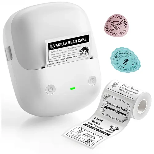 NIIMBOT B2 Label Maker Machine with Tape, Portable Bluetooth 2Inch Label Printer with Multiple Templates, Thermal Labeler for Home Kitchen Office Coffee Shop Bakery Organization