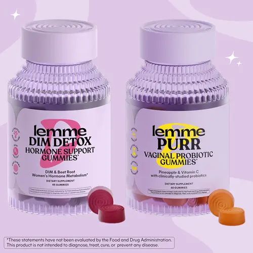 Women's Wellness Bundle - Lemme DIM Detox & Lemme Purr Gummies, Hormone Health Gummies with DIM + Vaginal Health Gummies with Clinically-Studied SNZ-1969 Probiotics