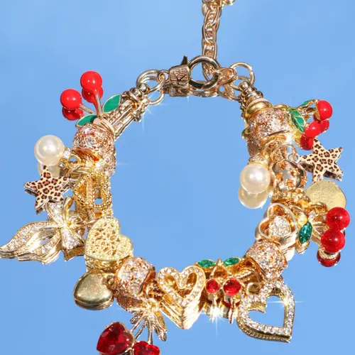 Leopard Print Cherry Star Bracelet, Cute Cherry Bracelet, Butterfly Knot Pearl Bracelet, Classic Heart Bracelet, Charming Bracelet, Zinc Alloy Bracelet, Versatile Bracelet, Alloy Chain Bracelet, Bracelet Jewelry