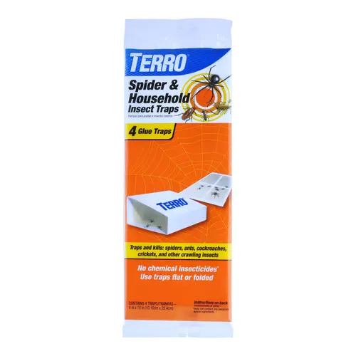 TERRO Non-Toxic Indoor Bug Control Multi-Insect Traps - Cockroach Elimination, Insect Deterrent, Roach Repellent, Spider Grabber for Home Pest Control (4 Count), Cockroach Elimination Multi-Insect