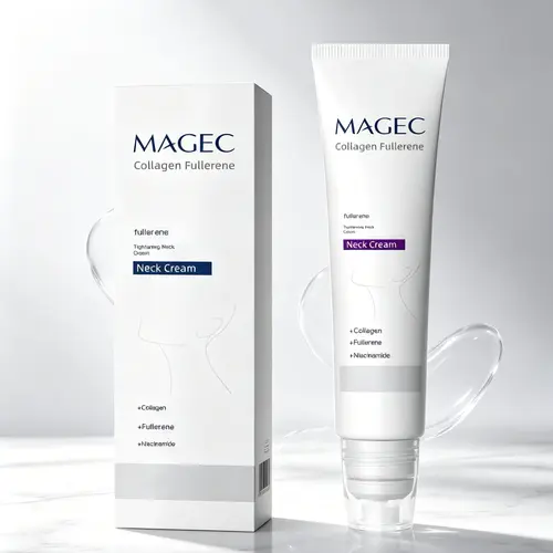5-Roller Collagen Firming Neck Cream - Moisturizing, Smoothing, Non-Toxic, Relieves Edema, For Wrinkled Skin, With Hyaluronic Acid, Vitamin C+E