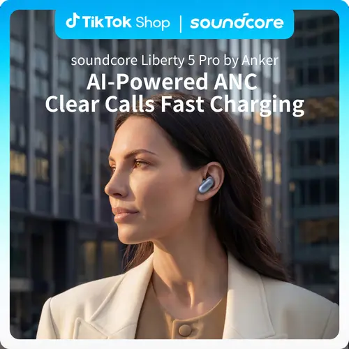 soundcore Liberty 5 Pro by Anker True Wireless Earbuds - Guinness World Records-Certified Call Quality, ANKER Thus AI Chip, Active ANC, In-Ear Bluetooth Headphones, Noise Isolation Solutions for Noisy Environments