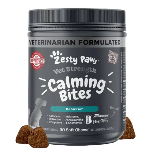 Zesty Paws Vet Strength Calming Bites - Relaxation and Hyperactivity