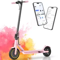Unisex Adults/Teens Electric Scooter (6+ Years), 350W Motor, 8.5" Solid Tires, 19 MPH Top Speed, 16 Mi Range, Lithium Ion Rechargeable, Foldable Lightweight, Dual & Front Braking, LED Display & Lights, Urban Daily Commute Sports Outdoor Scooter Equipment