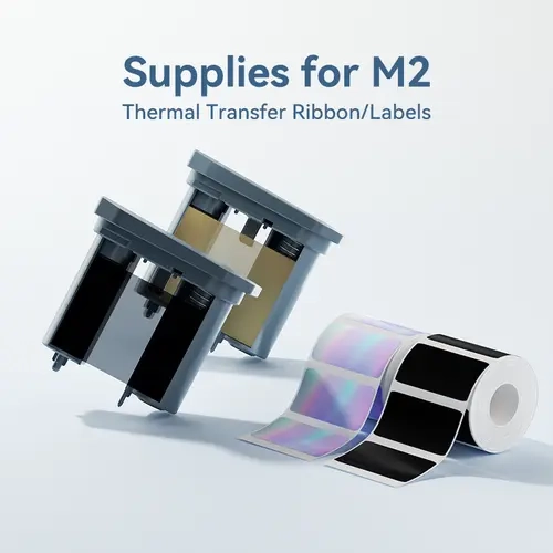 NIIMBOT M2 Model Thermal Transfer Label Stickers, Waterproof Oil-Proof Replacement Tape for Thermal Label Printer - Compatible with App, Ideal for Home Office, Small Businesses, Outdoor Plants