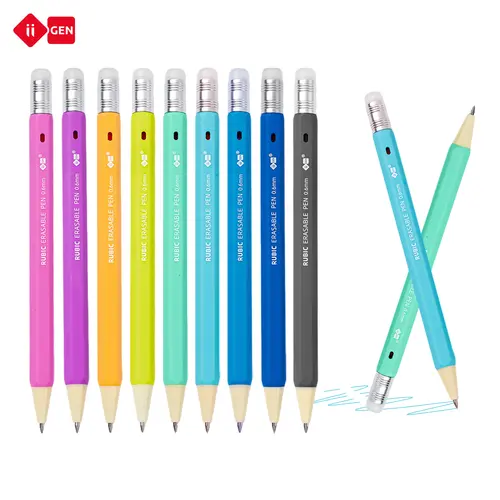 iiGEN RUBIC Erasable Gel Pens Set, 36 Assorted Pastel Colors, 0.6mm Retractable Twist Pens with Hexagon Barrel, Cute School Supplies for Journaling,Drawing,College Supplies, Office Accessories